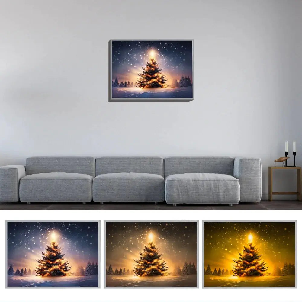 Christmas Tree Lights Decoration LED Lamp Painting