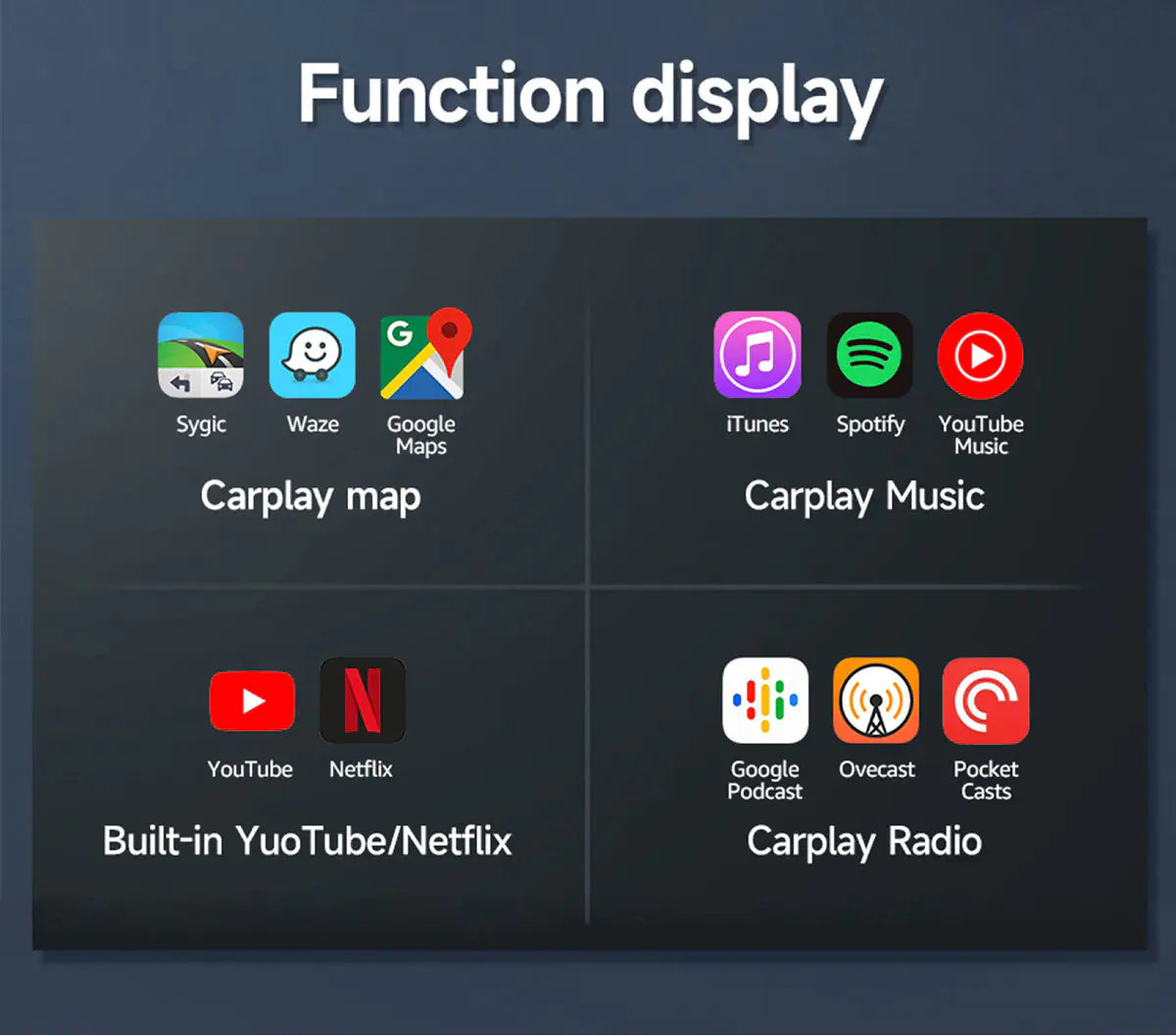 Wireless Car Play AI Box - 3 in 1 Carplay to Android Auto [Built in Youtube & Netflix]  Important Note: Your vehicle must already have built-in CarPlay functionality for this device to work.