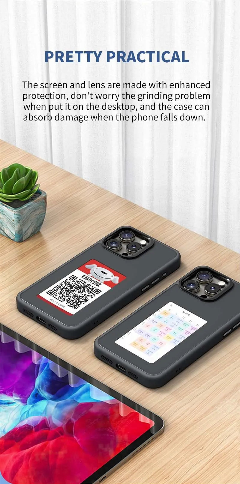 Smart E-ink Screen IPhone Case